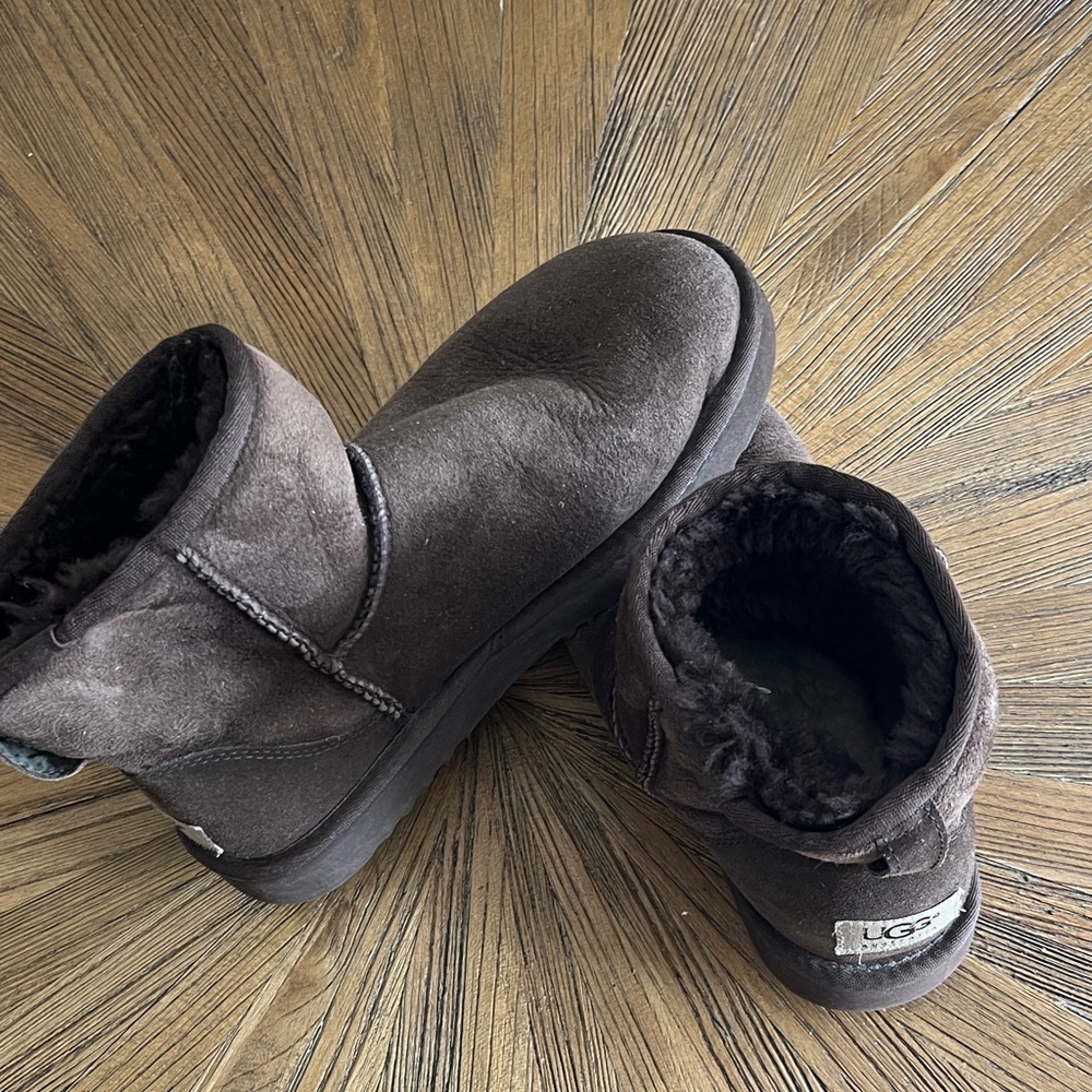 UGG Chocolate Suede Ankle Boots